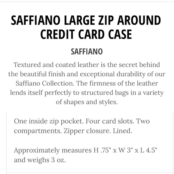 NEW! Dooney&Bourke Saffiano Large Credit Card Case - Picture 6 of 11